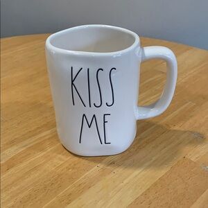 RAE DUNN White Ceramic Mug - Kiss Me
